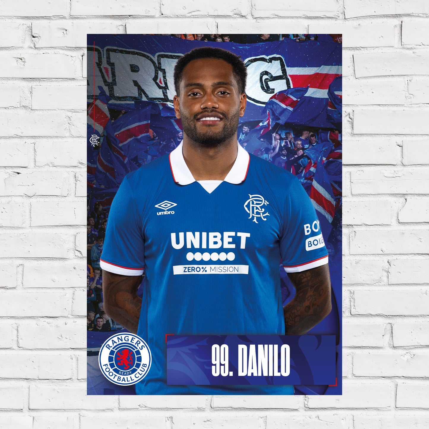 Rangers Football Club - Danilo 25/26 Player Print Football Art