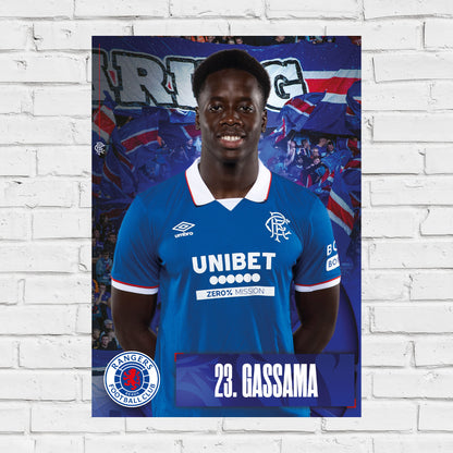 Rangers Football Club - Gassama 25/26 Player Print Football Art