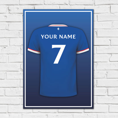 Rangers F.C - Personalised Shirt Design Print