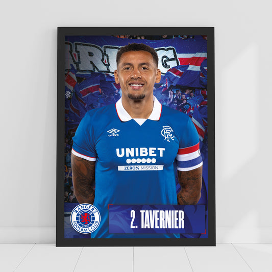 Rangers Football Club - James Tavernier 25/26 Player Print Football Art