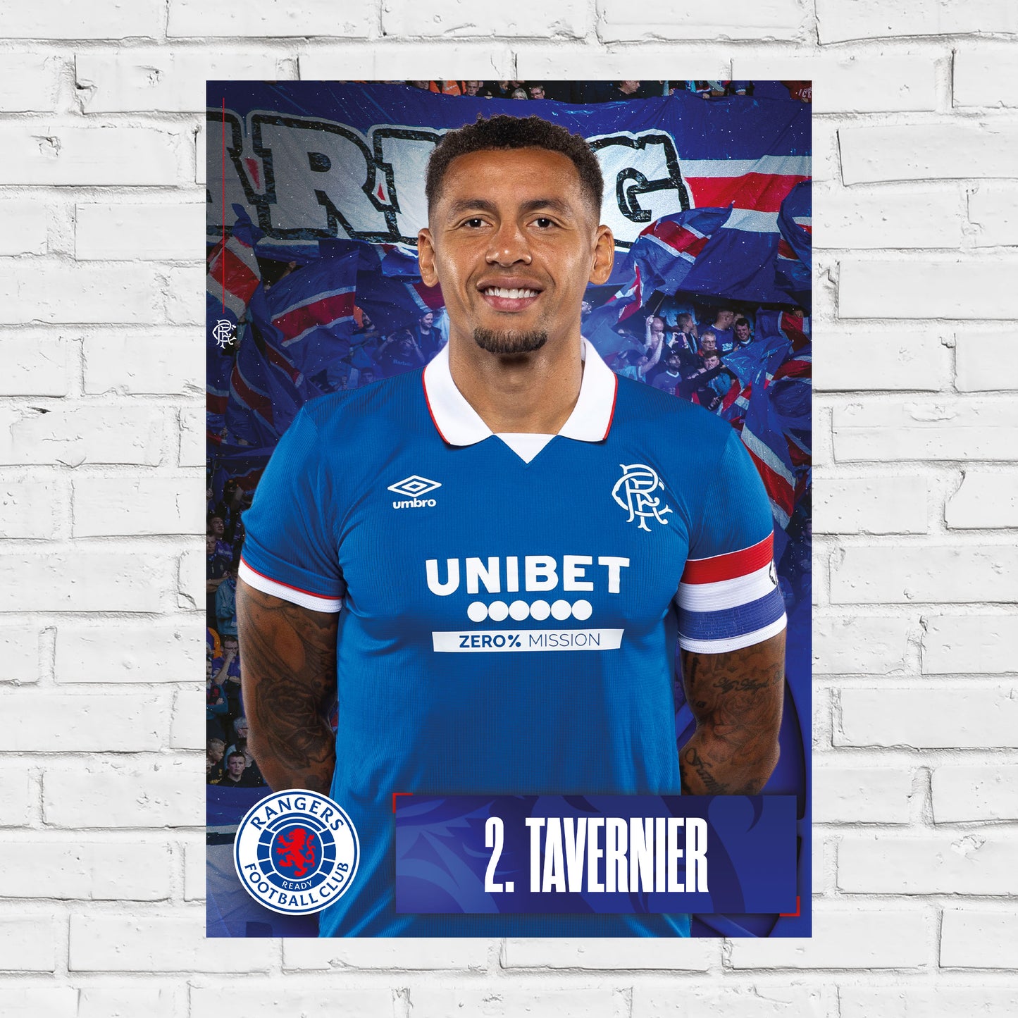 Rangers Football Club - James Tavernier 25/26 Player Print Football Art
