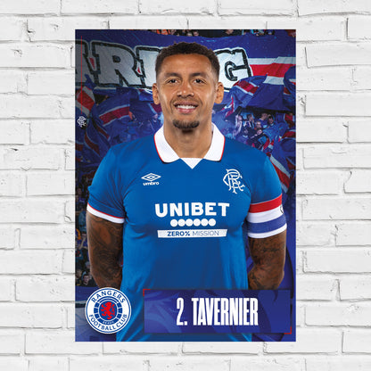 Rangers Football Club - James Tavernier 25/26 Player Print Football Art