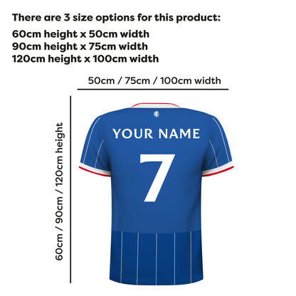 Rangers F.C - 26/27 Personalised Shirt Wall Sticker