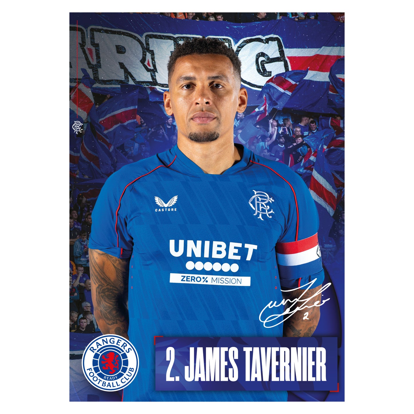 Rangers Football Club James Tavernier 24/25 Player Print Football Art