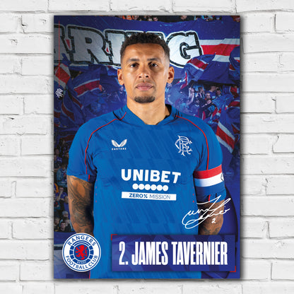 Rangers Football Club James Tavernier 24/25 Player Print Football Art
