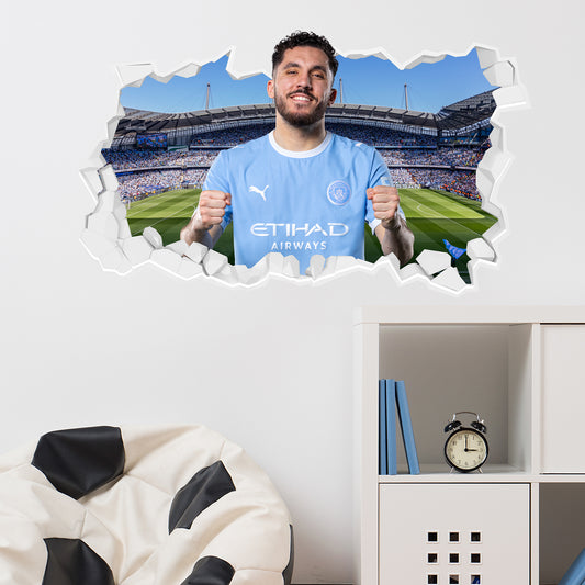 Manchester City Football Club - Rayan Cherki 26/27 Broken Wall Sticker