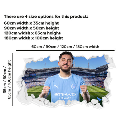 Manchester City Football Club - Rayan Cherki 26/27 Broken Wall Sticker