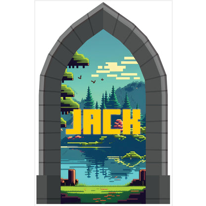 Archway Wall Sticker - Retro Game Kids Personalised Wall Art