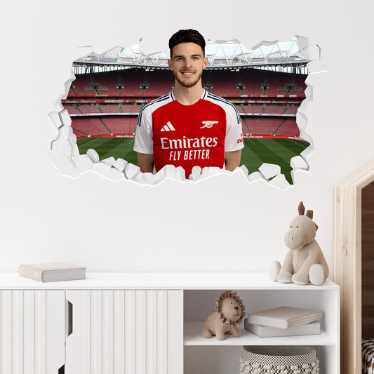 Arsenal FC - Declan Rice 24/25 Broken Wall Sticker