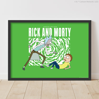 Rick And Morty Print – Rick Pointing At Morty Poster Wall Art