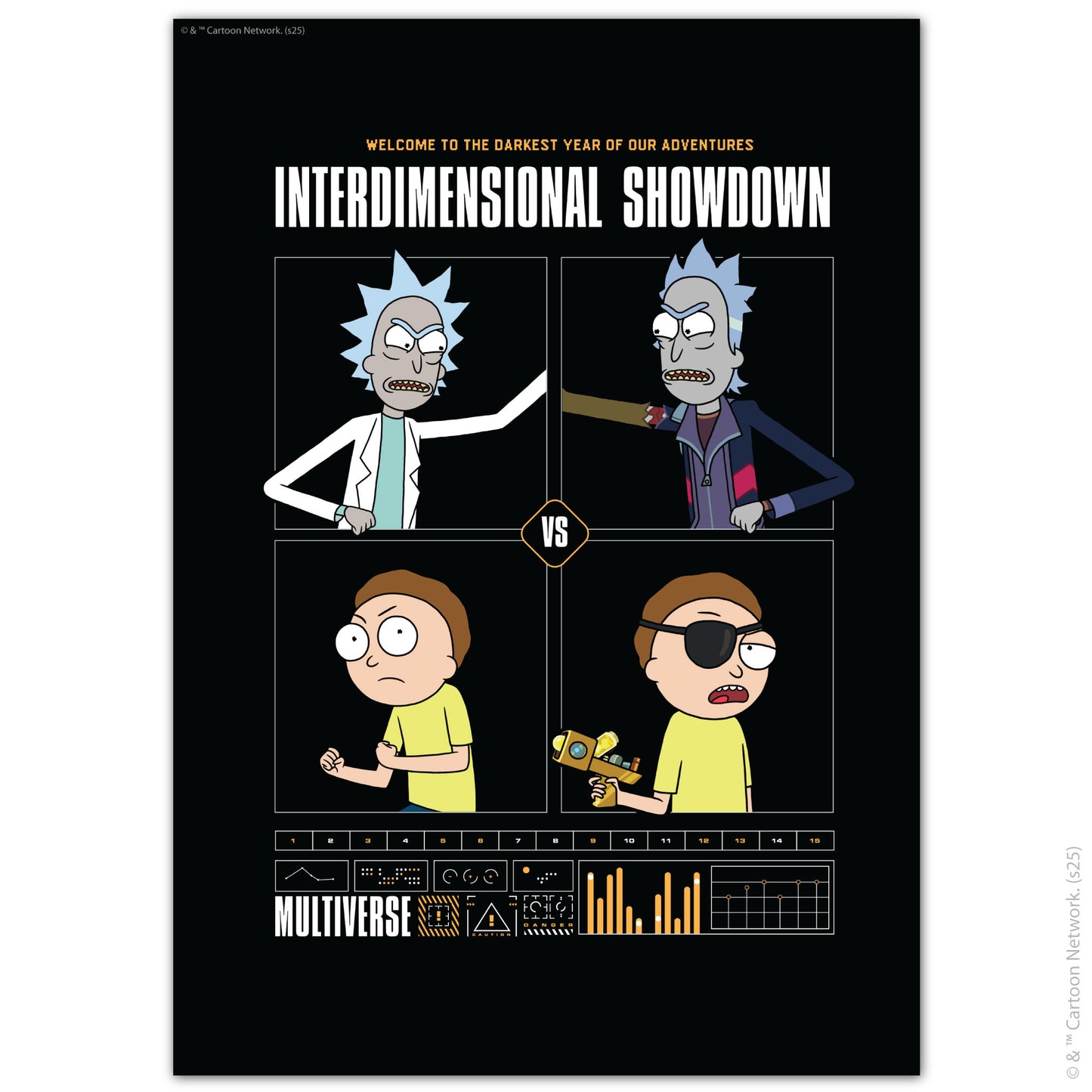 Rick And Morty Print – Interdimensional Showdown Poster Wall Art