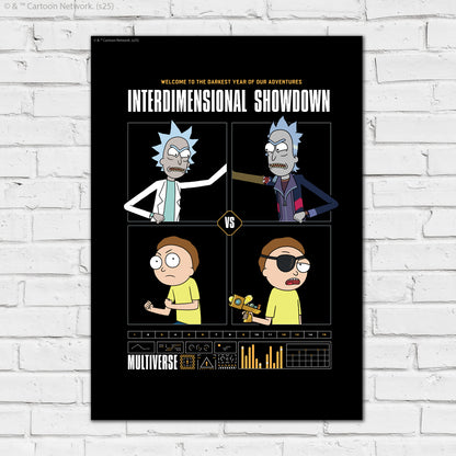 Rick And Morty Print – Interdimensional Showdown Poster Wall Art
