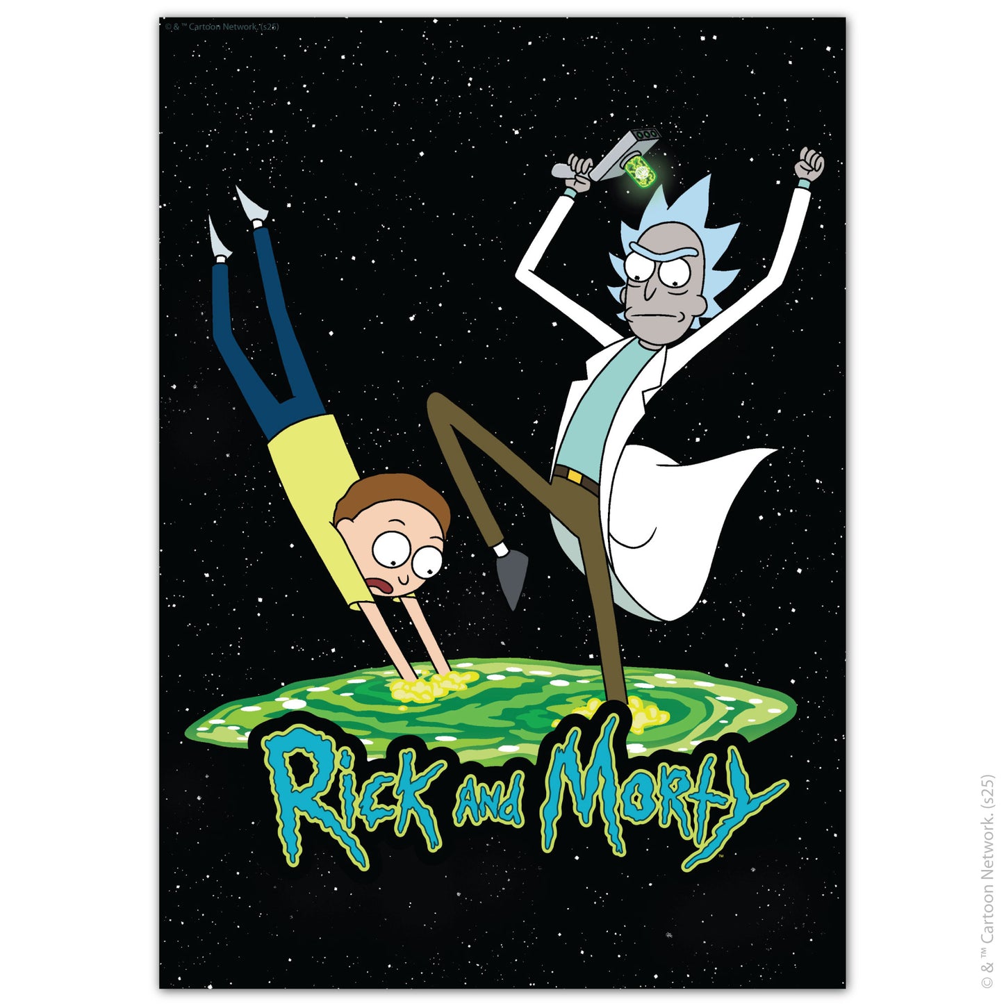 Rick And Morty Print – Jumping Into Portal Poster Wall Art