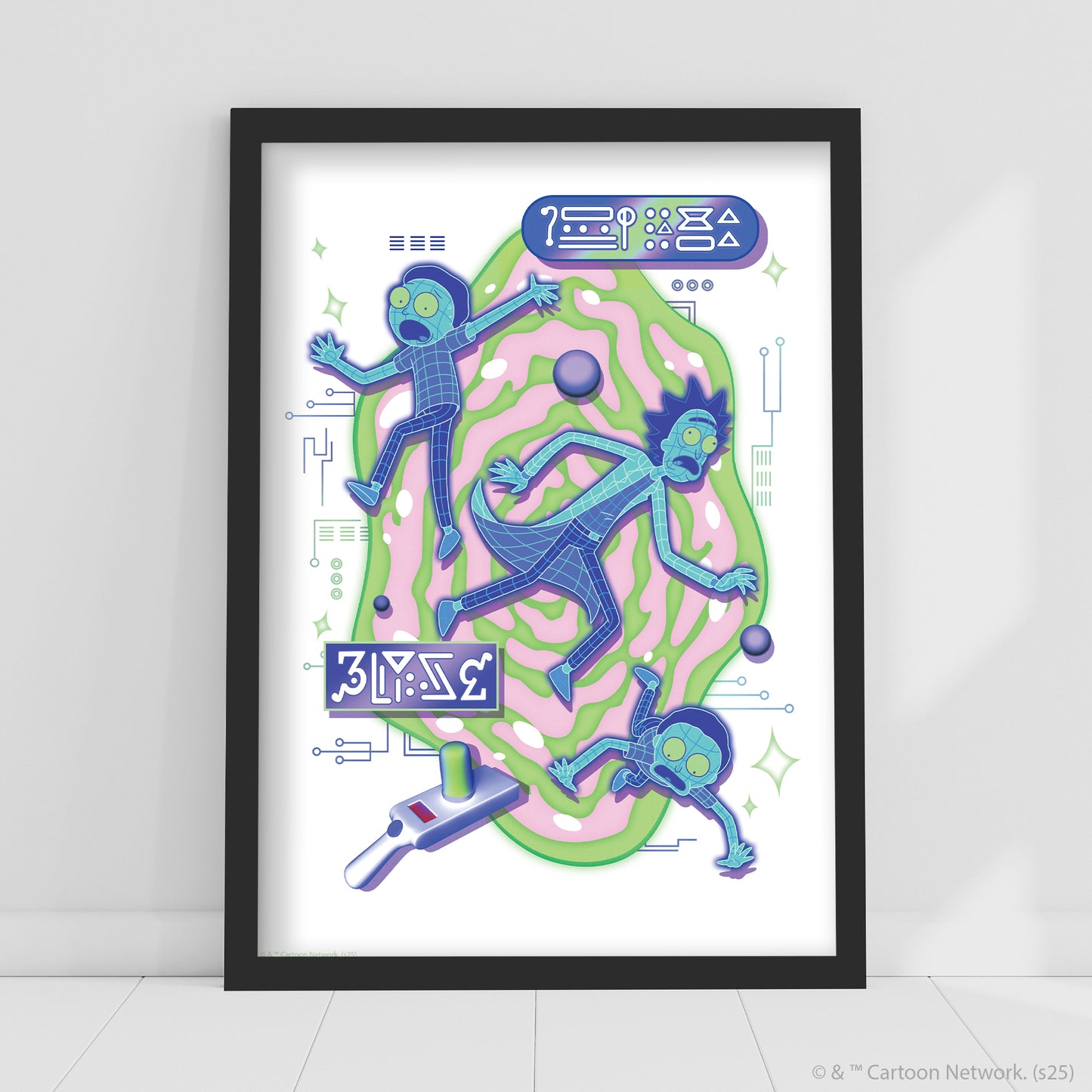 Rick And Morty Print – Blueprint Portal Poster Wall Art