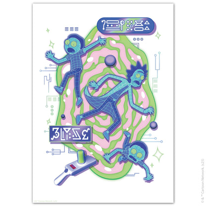 Rick And Morty Print – Blueprint Portal Poster Wall Art