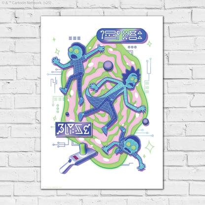 Rick And Morty Print – Blueprint Portal Poster Wall Art