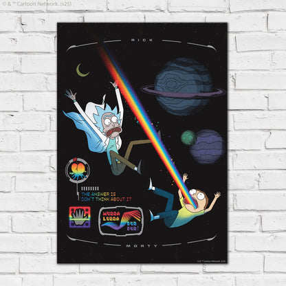 Rick And Morty Print – Space Rainbow Poster Wall Art