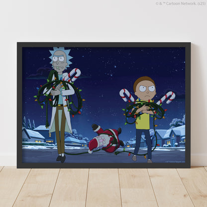 Rick And Morty Print –  Christmas Poster Wall Art