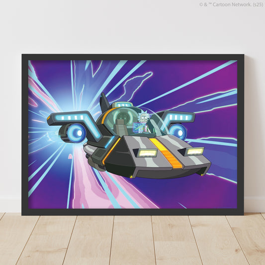 Rick And Morty Print –  Space Cruiser Poster Wall Art