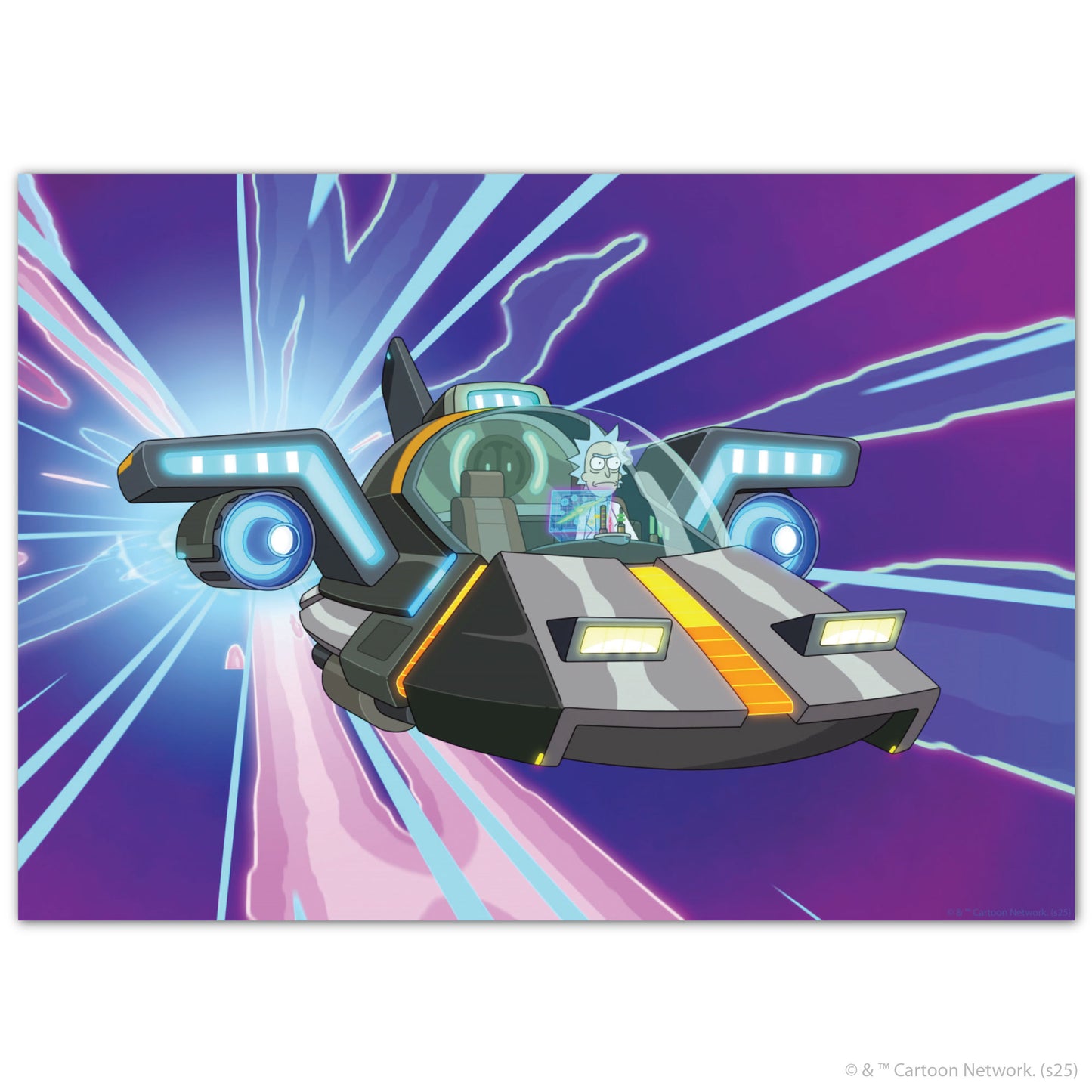 Rick And Morty Print –  Space Cruiser Poster Wall Art