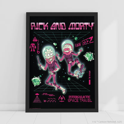 Rick And Morty Print –  Intergalactic Space Travel Poster Wall Art