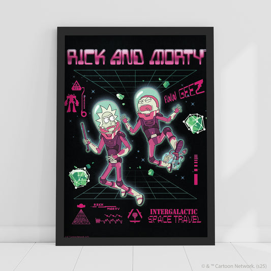 Rick And Morty Print –  Intergalactic Space Travel Poster Wall Art