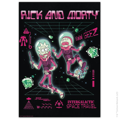 Rick And Morty Print –  Intergalactic Space Travel Poster Wall Art