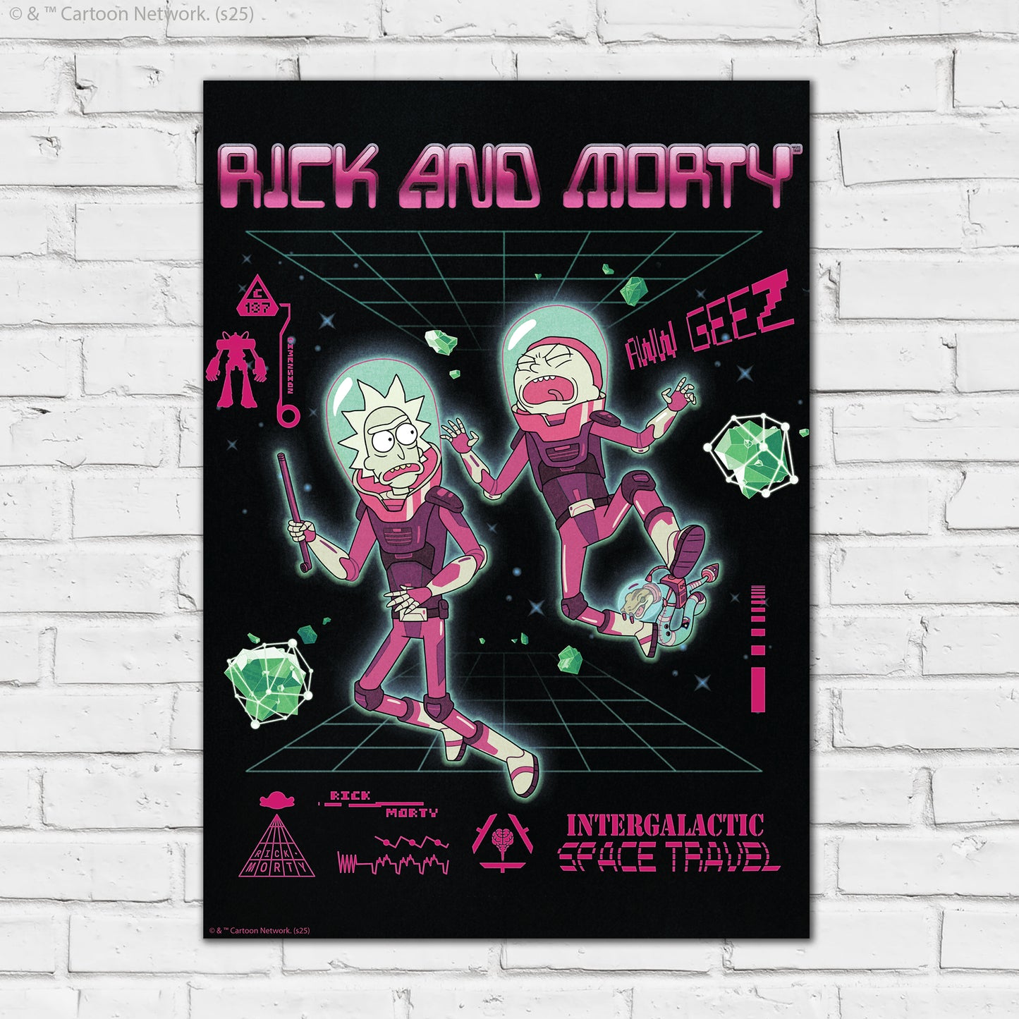 Rick And Morty Print –  Intergalactic Space Travel Poster Wall Art