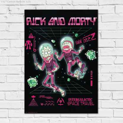 Rick And Morty Print –  Intergalactic Space Travel Poster Wall Art