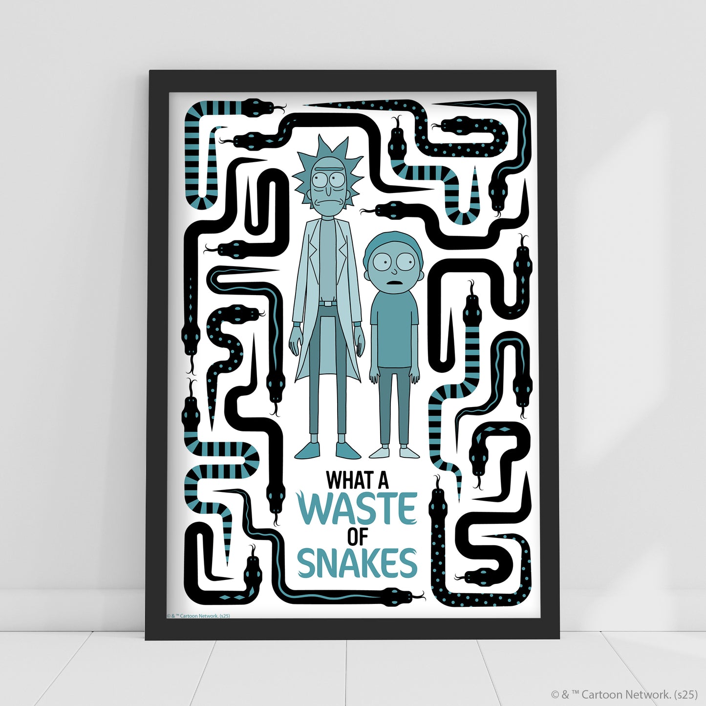 Rick And Morty Print – What A Waste Of Snakes Poster Wall Art