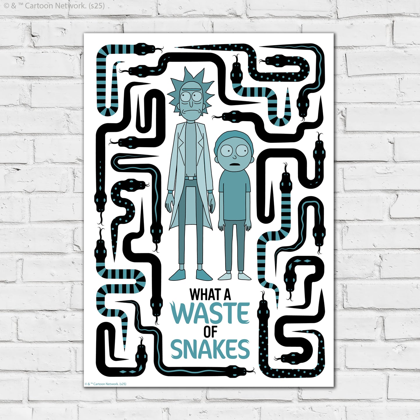 Rick And Morty Print – What A Waste Of Snakes Poster Wall Art