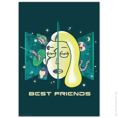 Rick And Morty Print  –  Best Friends Poster Wall Art
