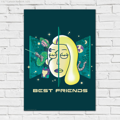 Rick And Morty Print  –  Best Friends Poster Wall Art