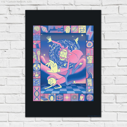 Rick And Morty Print – Falling Out Of Portal Poster Wall Art