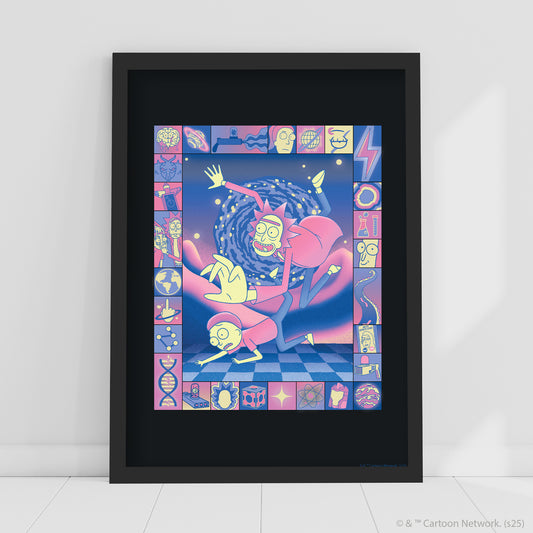 Rick And Morty Print – Falling Out Of Portal Poster Wall Art