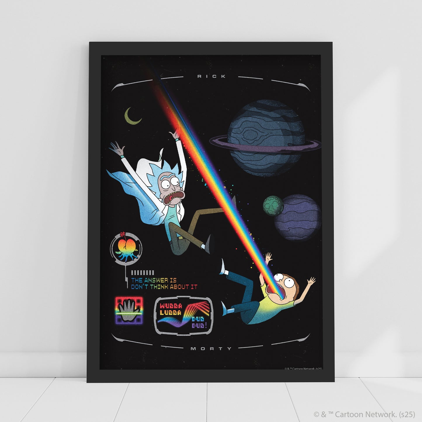 Rick And Morty Print – Space Rainbow Poster Wall Art