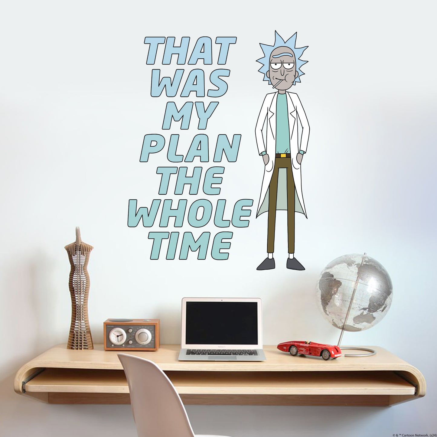 Rick and Morty Wall Sticker – That Was My Plan The Whole Time Wall Decal Art