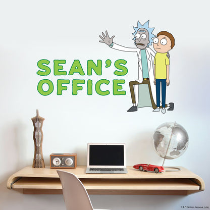 Rick and Morty Wall Sticker – Staring at Personalised Name Wall Decal Art
