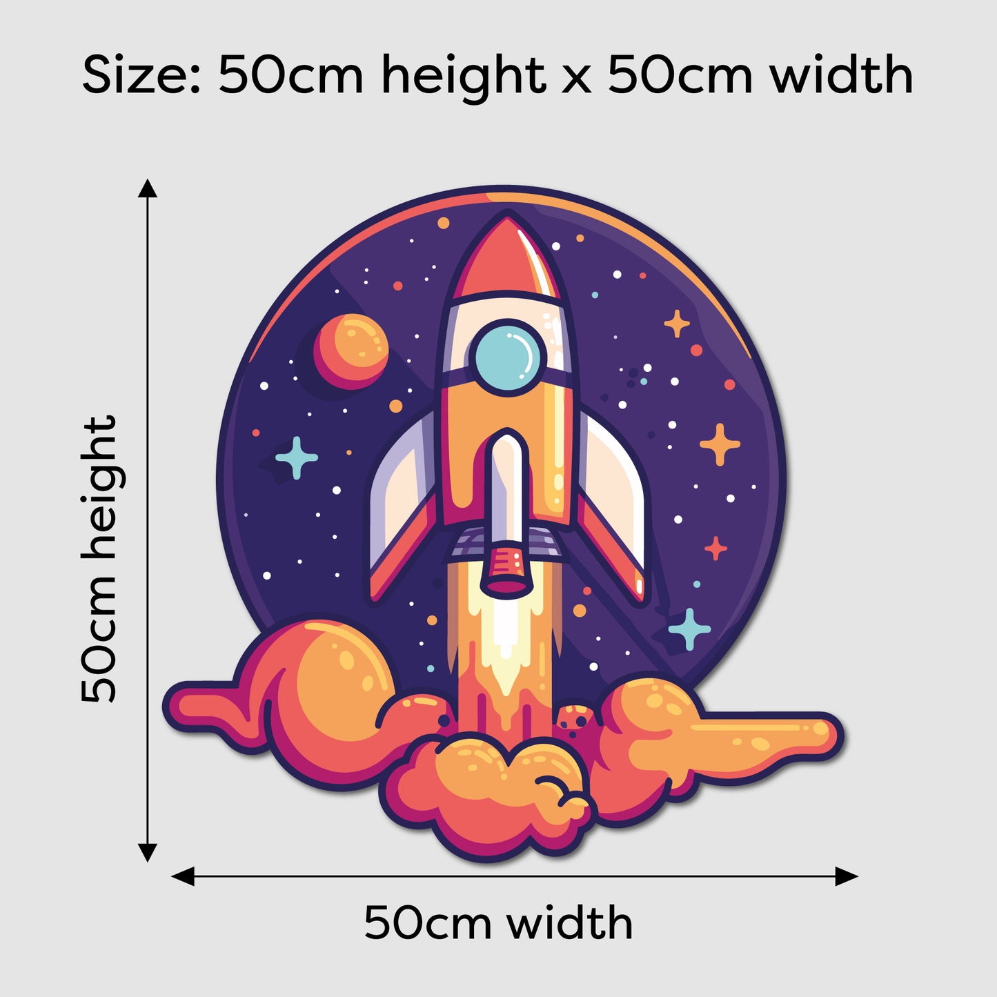 Rocket Take Off LED Backlit Wallpop