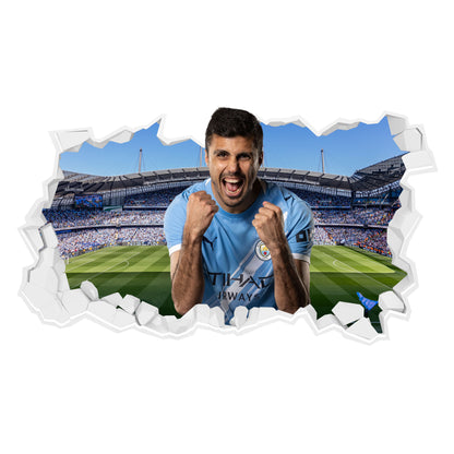Manchester City Football Club - Rodri 25/26 Broken Wall Sticker