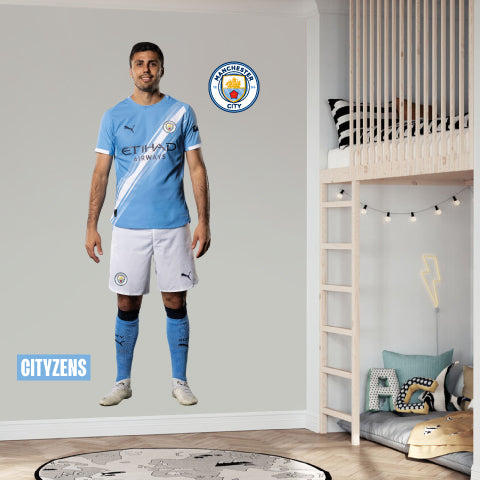 Manchester City FC - Rodri 25/26 Player Decal + Bonus Wall Sticker Set