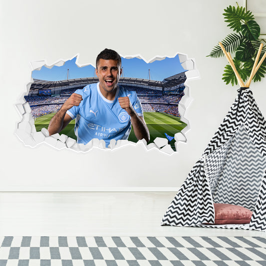 Manchester City Football Club - Rodri 26/27 Broken Wall Sticker