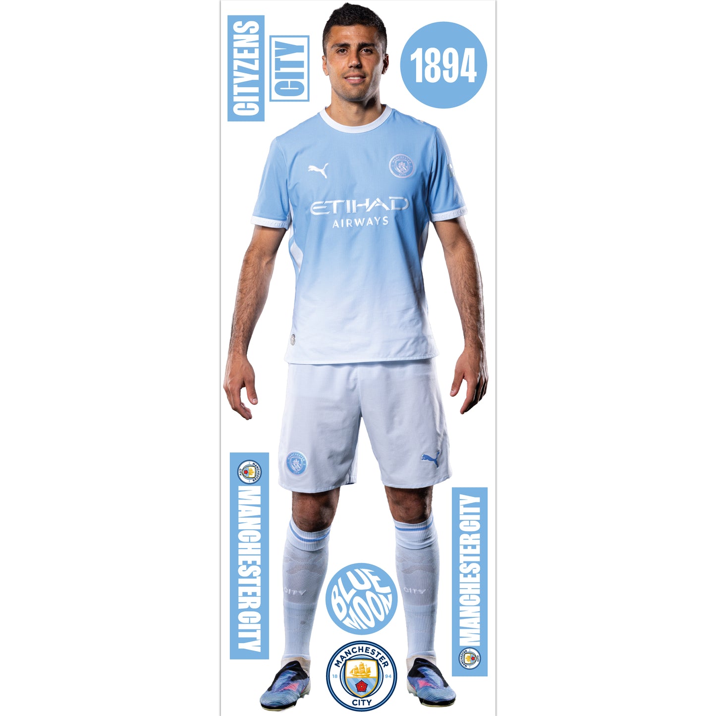 Manchester City FC - Rodri 26/27 Player Wall Sticker