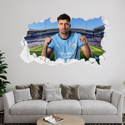 Manchester City Football Club - Ruben Dias 24/25 Broken Wall Sticker