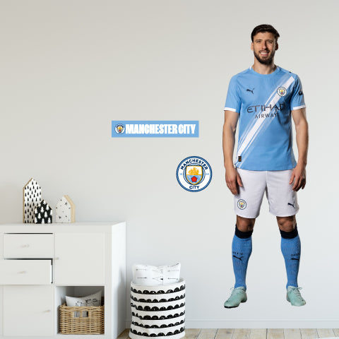 Manchester City FC - Ruben Dias 25/26 Player Decal + Bonus Wall Sticker Set