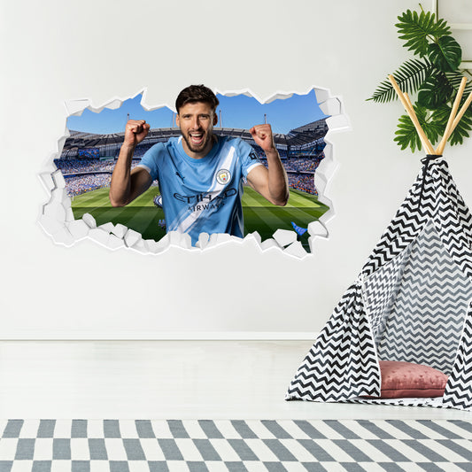 Manchester City Football Club - Ruben Dias 25/26 Broken Wall Sticker