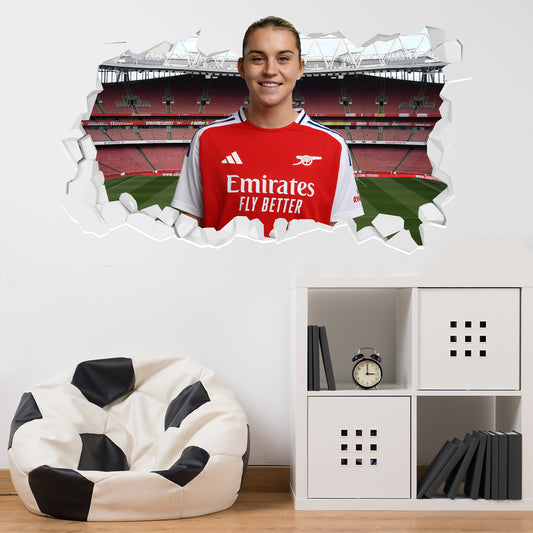 Arsenal FC Wall Sticker - Alessia Russo 24/25 Broken Wall