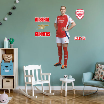 Arsenal FC - Alessia Russo 24/25 Player Wall Sticker + Gunners Decal Set