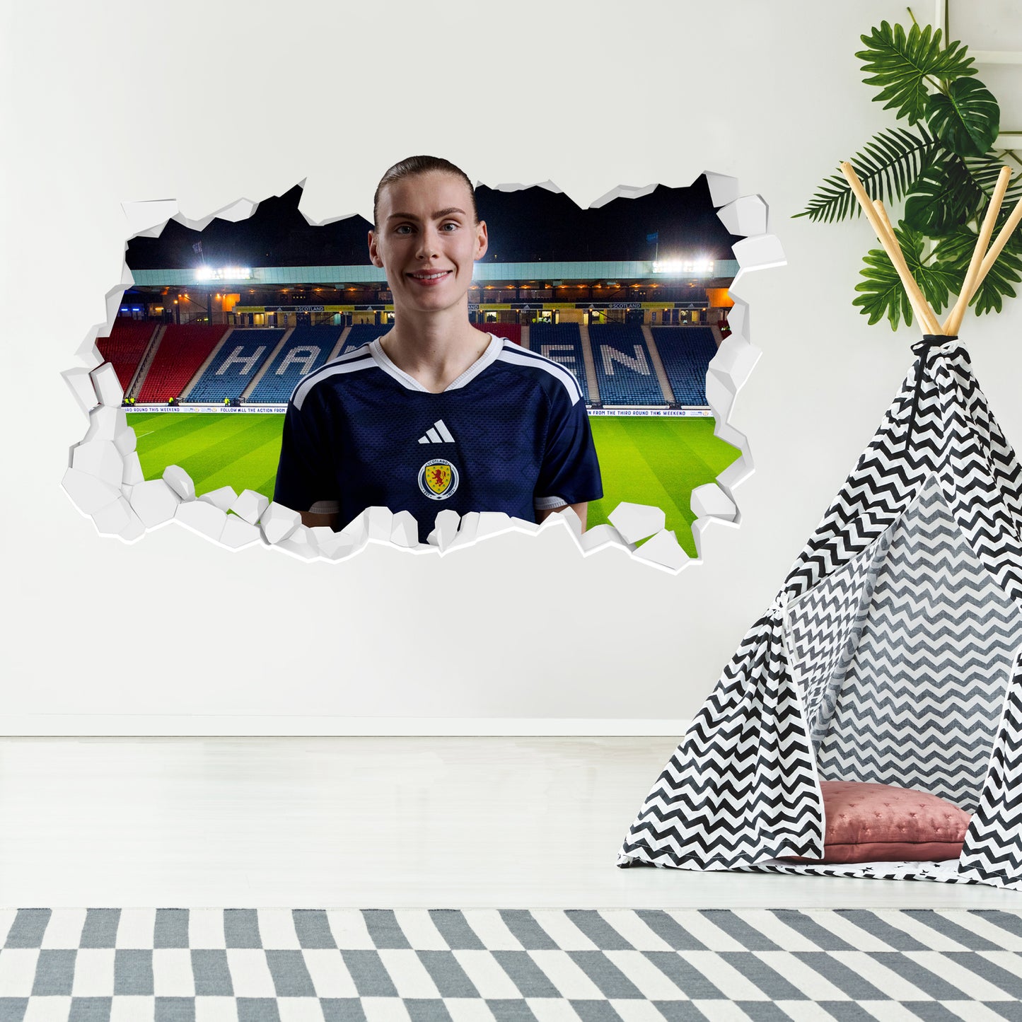 Scotland National Team - Jenna Clark Broken Wall Sticker Football Art