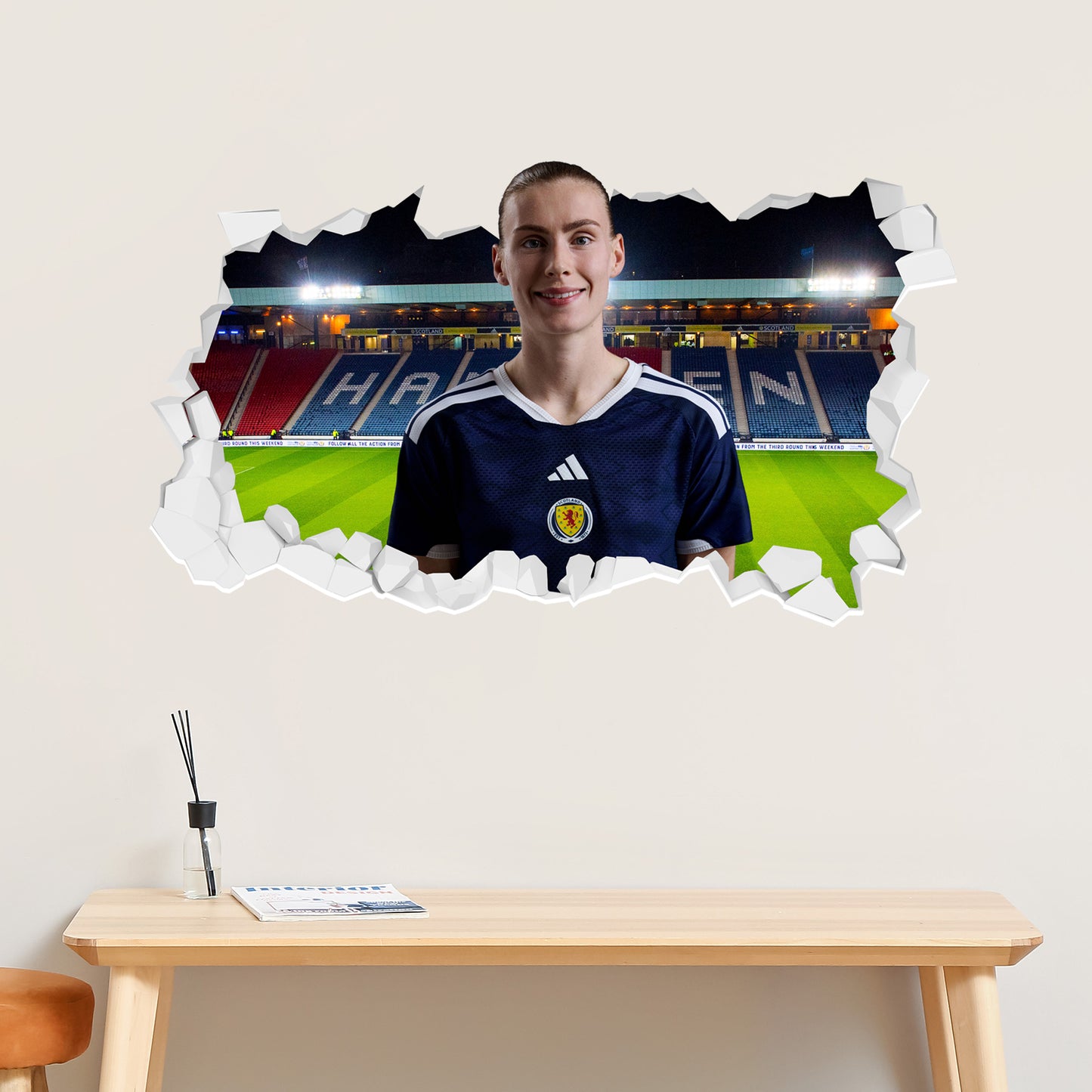 Scotland National Team - Jenna Clark Broken Wall Sticker Football Art